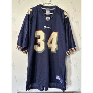 Vintage Reebok Miami Dolphins Ricky Williams #34 Jersey Adult XL Blue